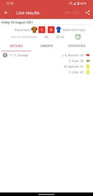 Live Scores for Super Lig 2023 android App screenshot 14