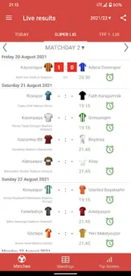 Live Scores for Super Lig 2023 android App screenshot 16