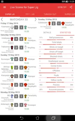 Live Scores for Super Lig 2023 android App screenshot 6